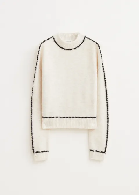 Trui met details off-white (WTO.MEL)