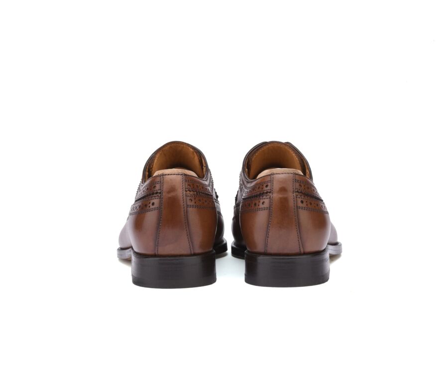 Derbies homme Châtaigne Patiné semelle cuir - TURNFORD