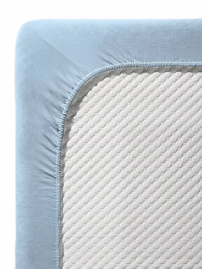 FLEURESSE Satin Spannleintuch Royal Uni 180x200cm Hellblau hellblau