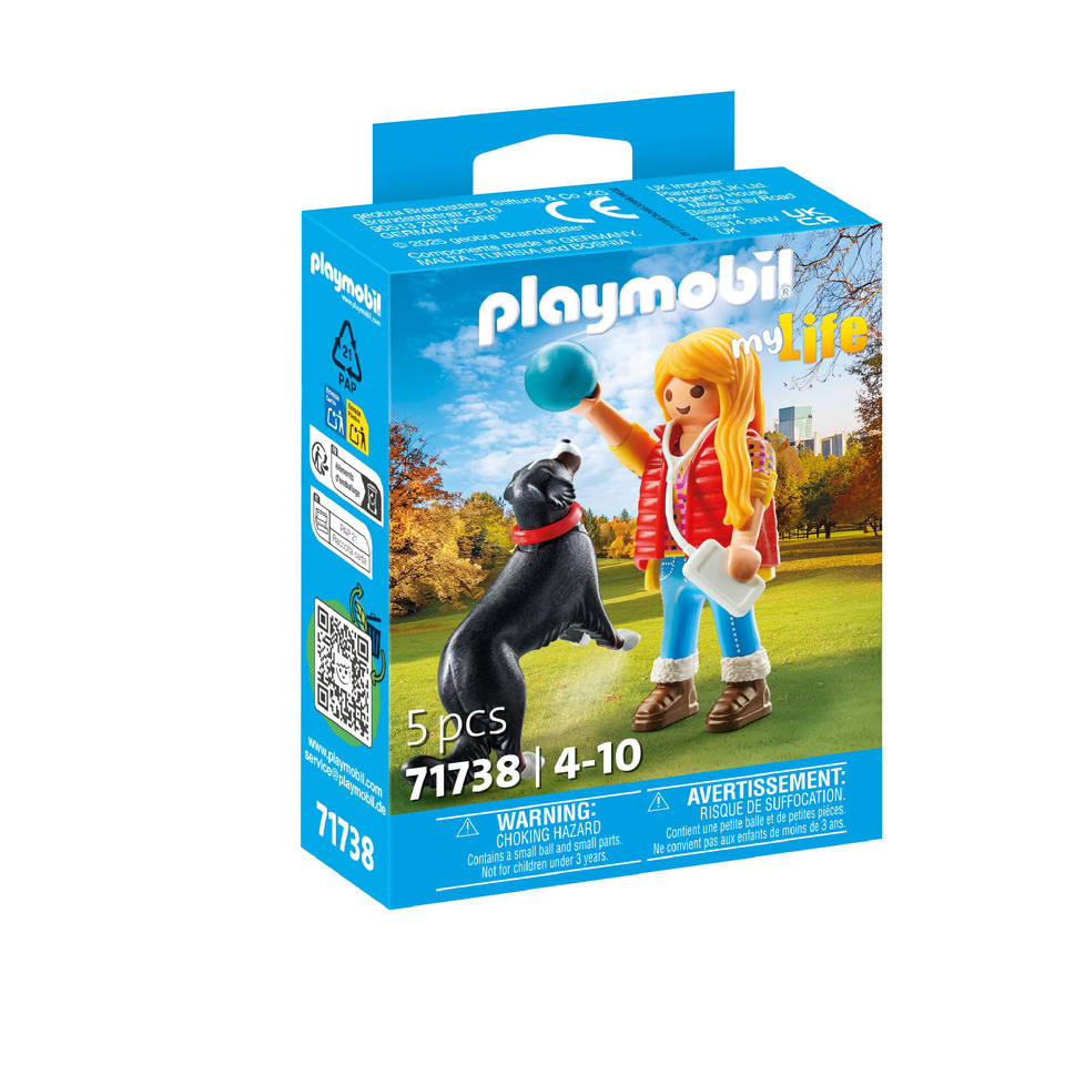 PLAYMOBIL My Life vrouw met berghond 71738