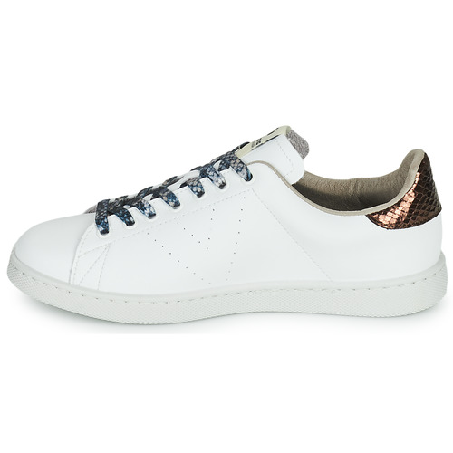 Victoria - TENIS VEGANO SERPIENTE - Blanc / Bronze