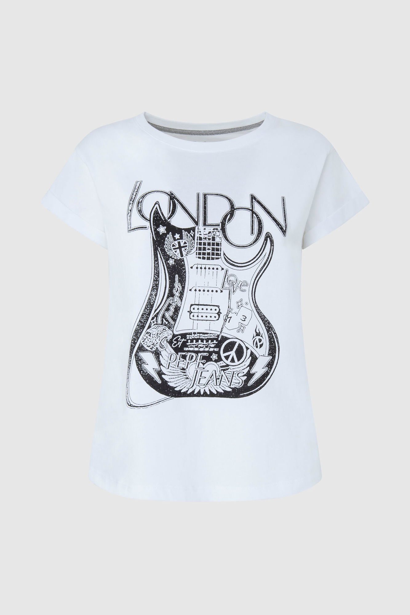 Camiseta de algodão estampada
