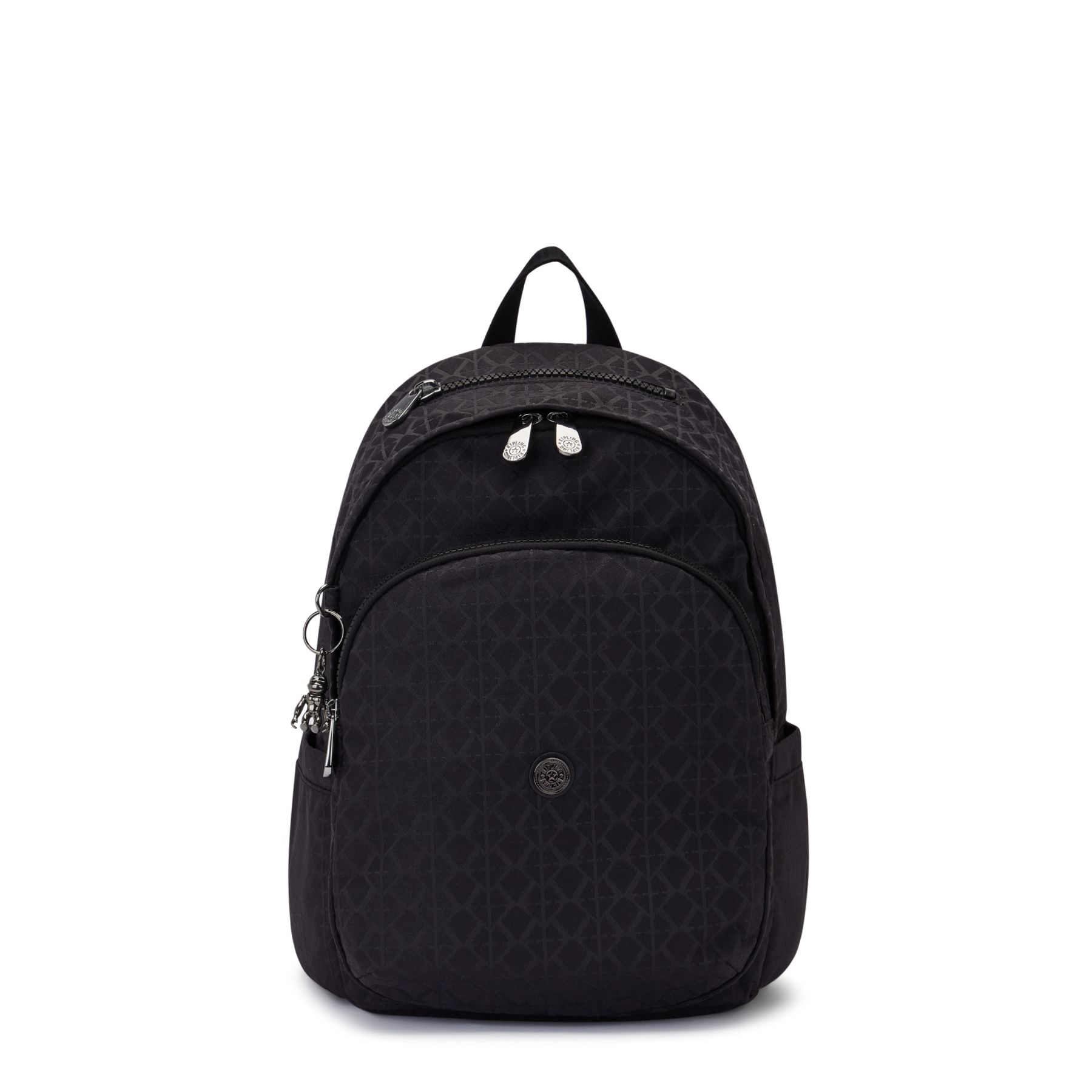 DELIA Sac à Dos Moyen avec Poche Frontale et Poignée Supérieure - Signature Black QVC