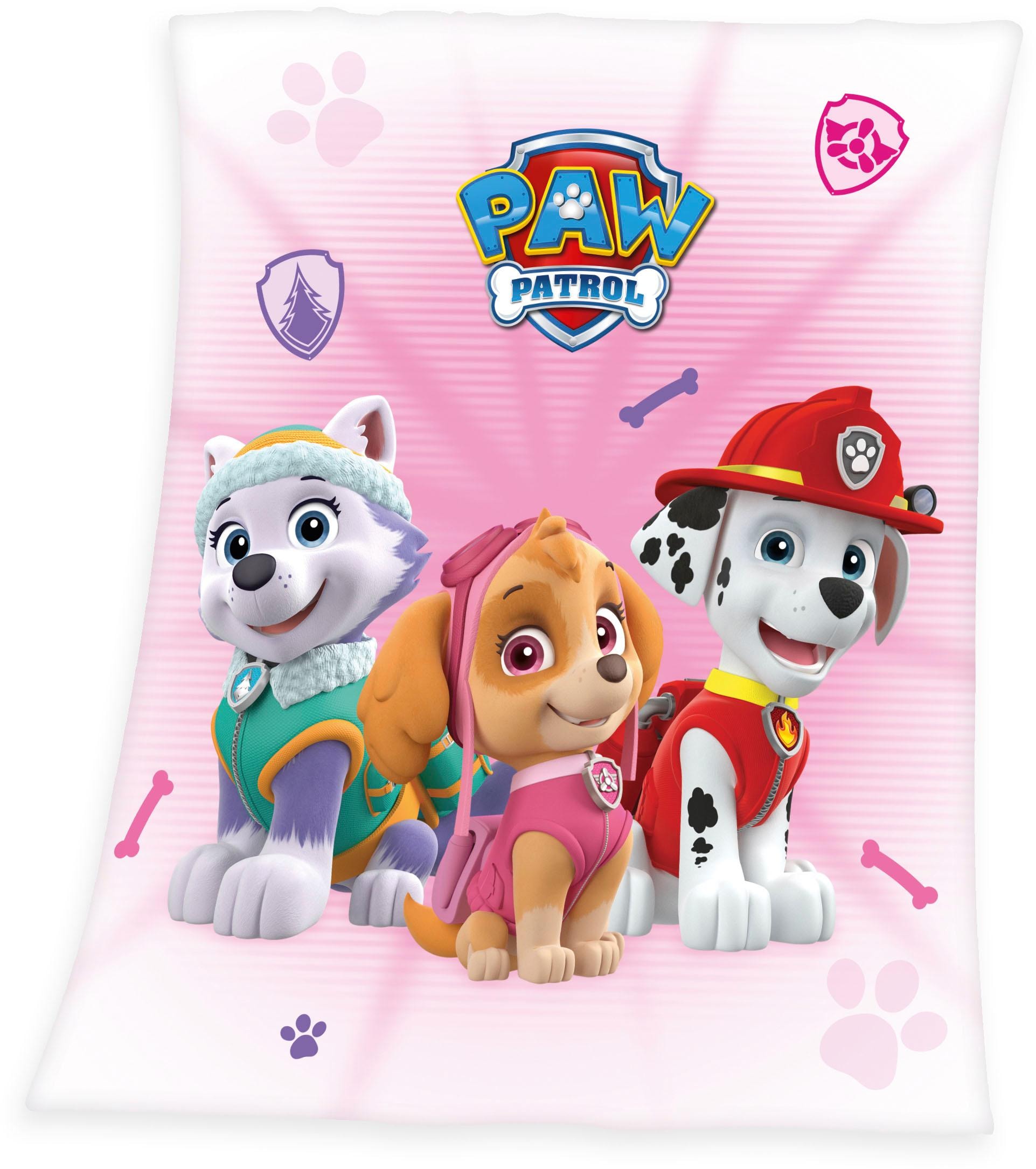 PAW PATROL Kinderdecke »Paw Patrol« mit süssen Hunden, Kuscheldecke