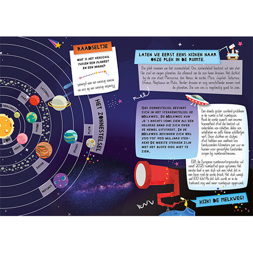 Lantaarn publishers doeboek en puzzel ontdek de wereld - ruimte - 107st