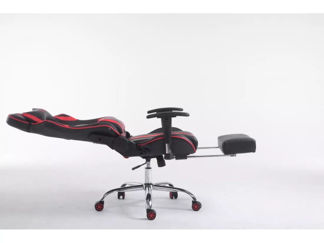 Chaise de bureau - Similicuir - Noir / Rouge - Limit