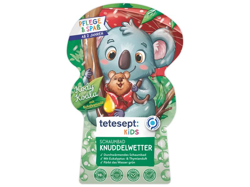 tetesept Kinder Schaumbad Knuddelwetter 40 g Durchwärmendes Schaumbad mit Eukalyptus- und Thymianduft