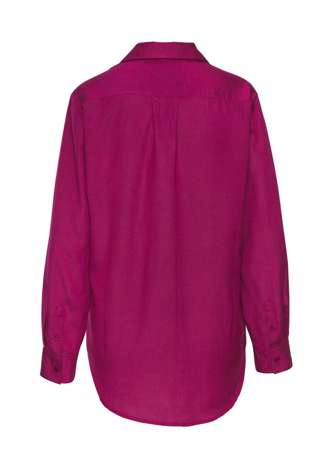 LASCANA Hemdbluse , aus Leinenmix, Damenbluse mit Hemdkragen und Knopfleiste