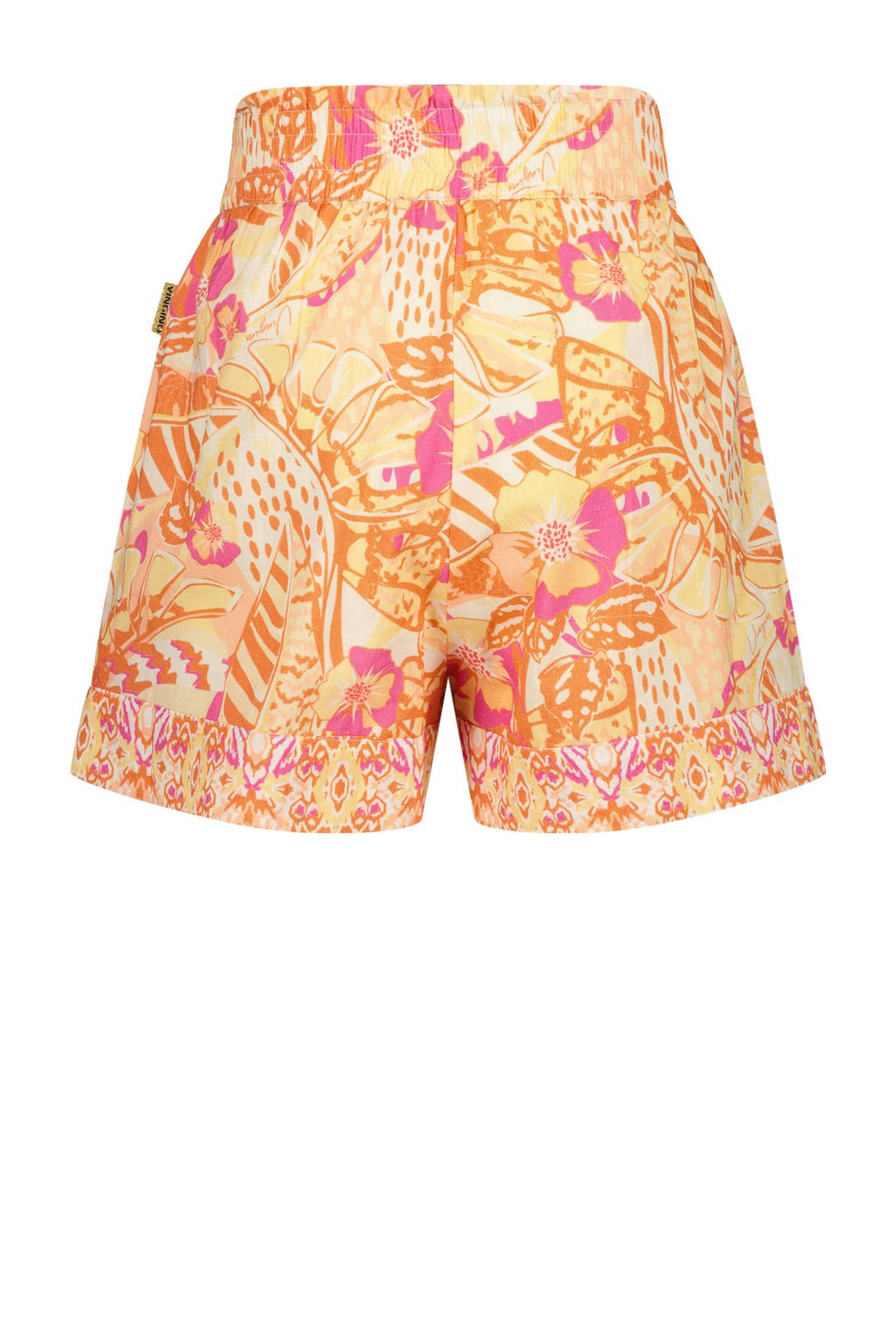Vingino casual short Rondha met all over print oranje/roze