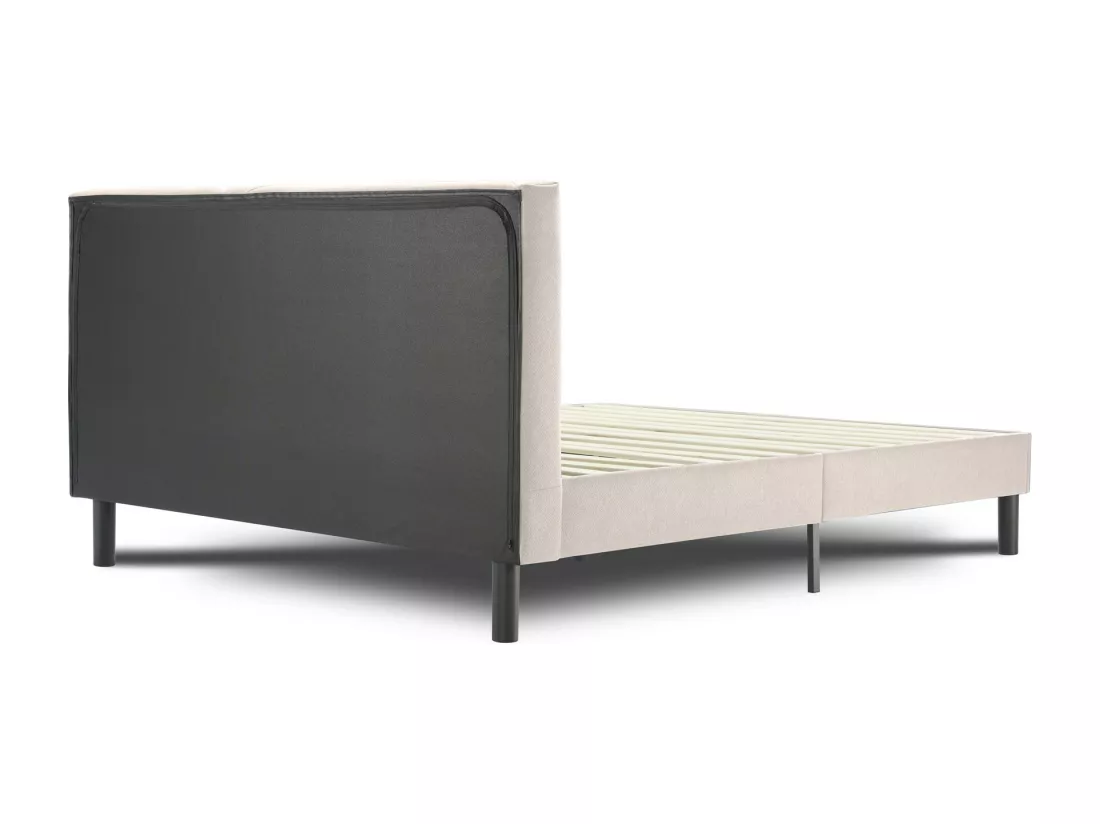 Lit double Calitri, Sommier pour chambre, Literie par chambre, Support de matelas, Adapté à un matelas de 140x190 cm, Beige