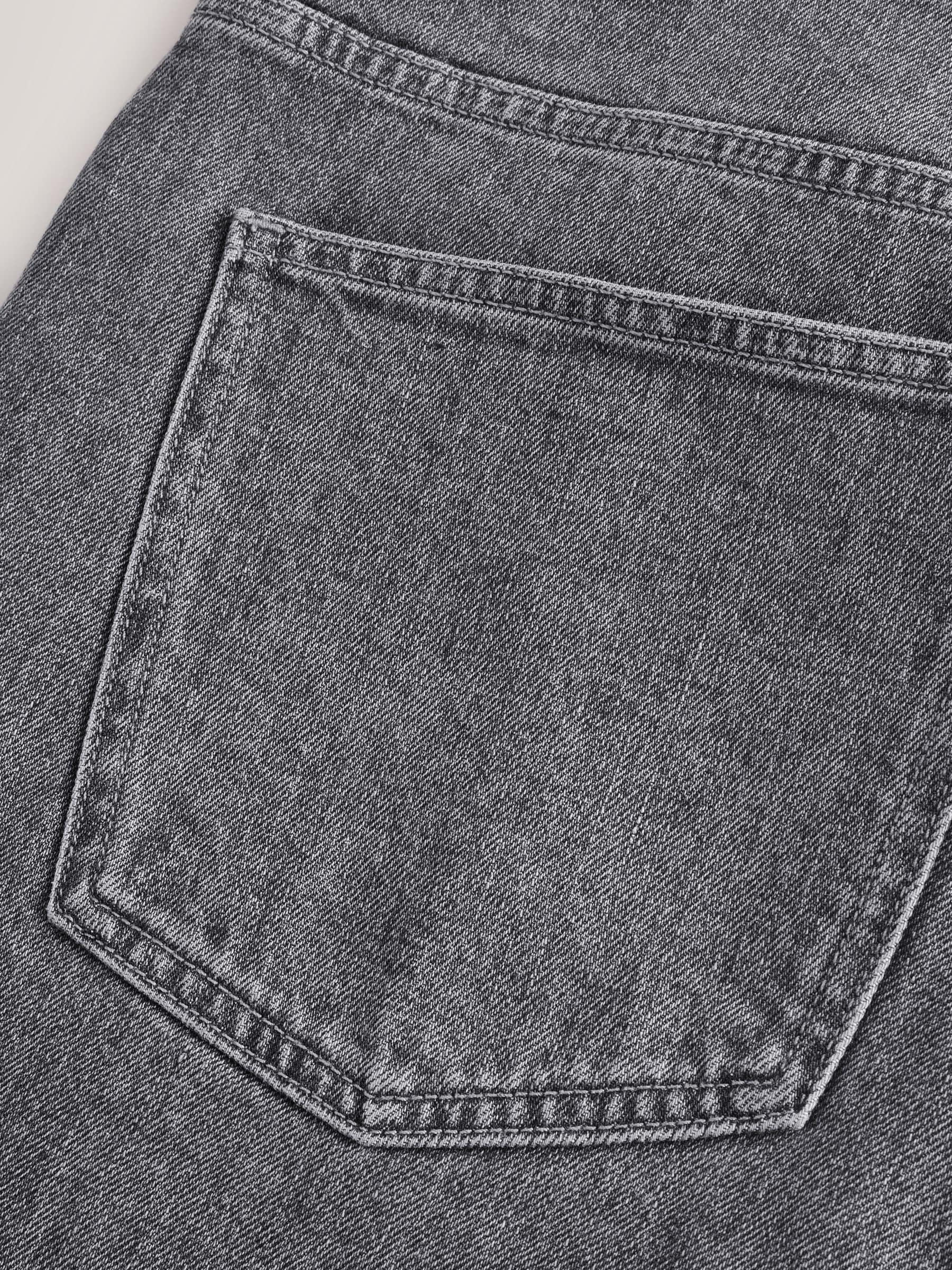 Grijs - Straight fit - Stretch denim short