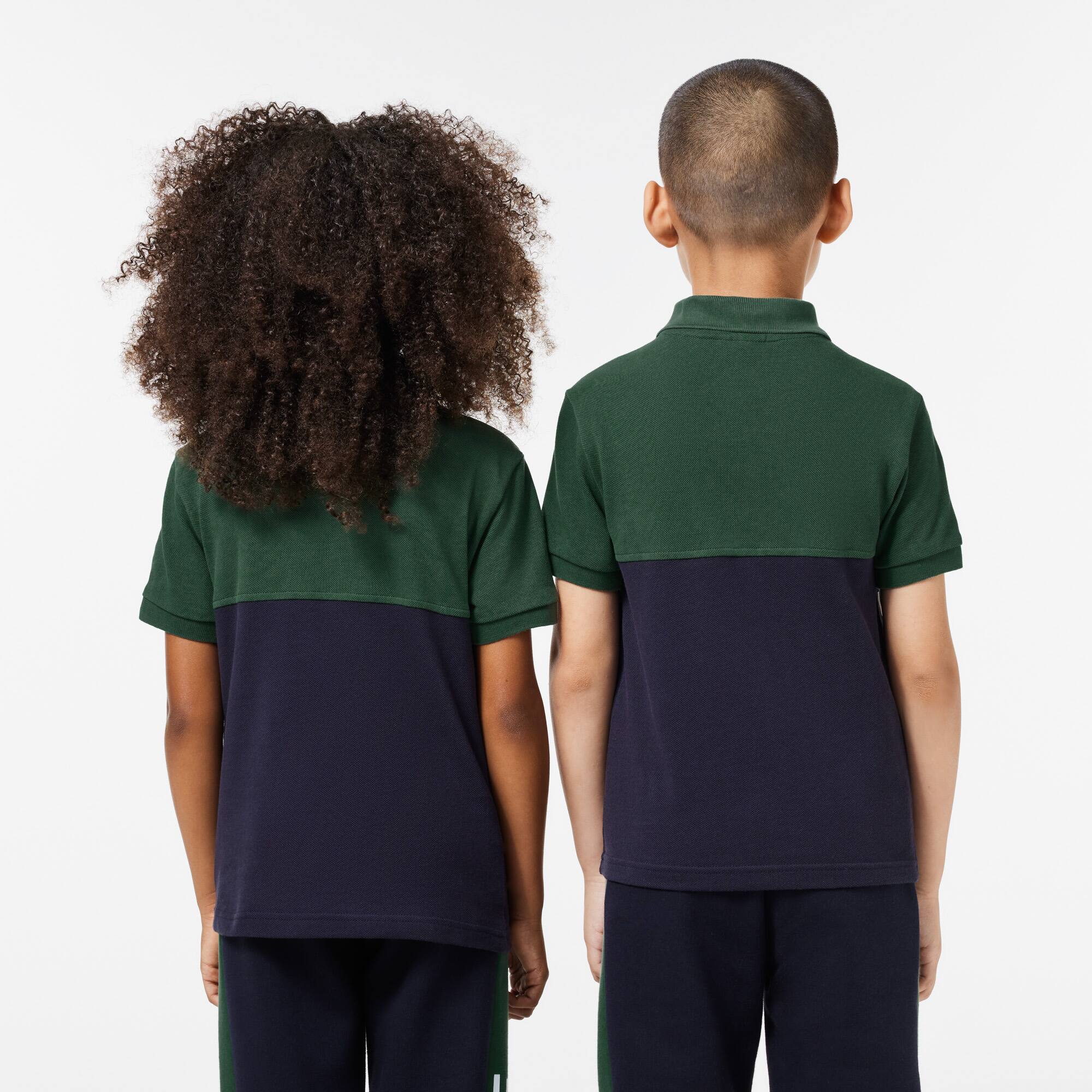Kinder LACOSTE Poloshirt aus Bio-Baumwoll-Piqué mit Colourblock Poloshirts - Grün - Lacoste - Kinder