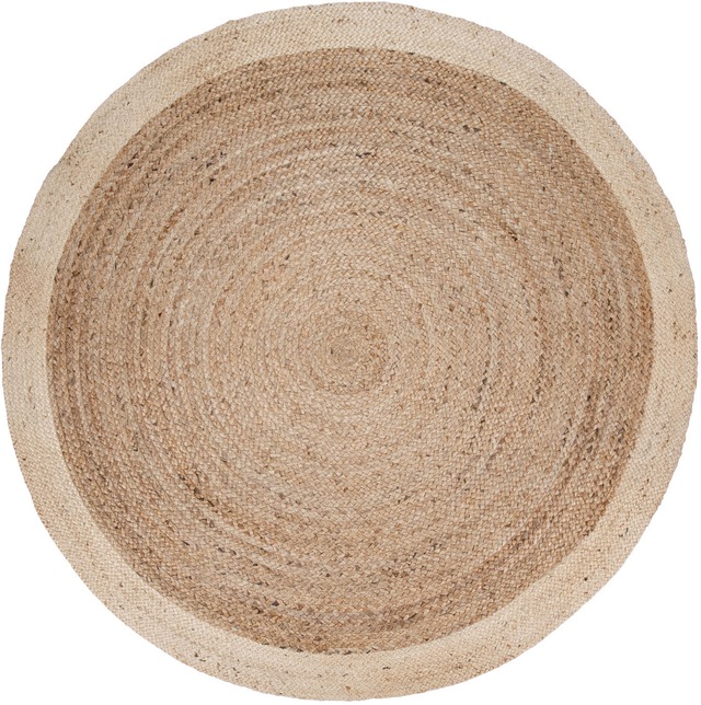 Paco Home Teppich »Viborg 594« rund 6 mm Höhe Jute, Modern, Boho, Ethno, Handgefertigter Natur-Teppich