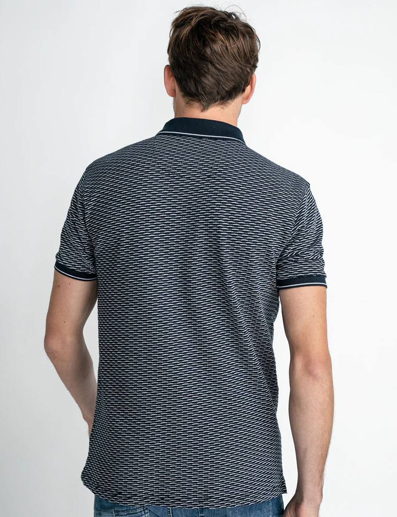 PETROL IND POLO HOMME MANCHES COURTES MAILLE MARINE