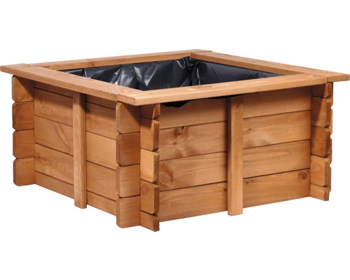 Verhoogde vijver, minivijver, verhoogd bed Vierkant 120 l 78 x 78 x 42 cm bruin