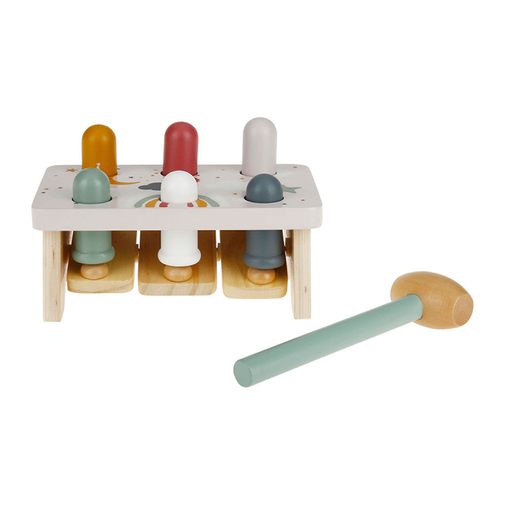 Jeu d'éveil marteau bois enfant 19x12.5x11.5cm