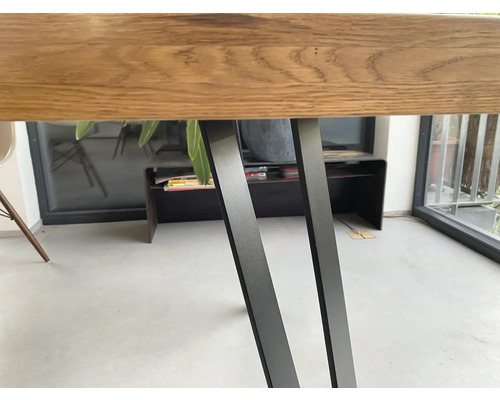 Tarrox Tafelpoot Plat Set 720 mm Zwart 2 Stuks