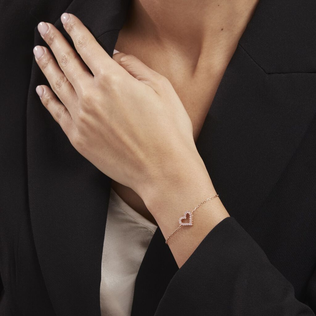 Bracelet Plaqué Or Jaune Fae Oxydes De Zirconium