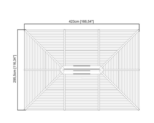 Tuinpaviljoen SOJAG Ventura 10x14 415 x 289 cm antraciet