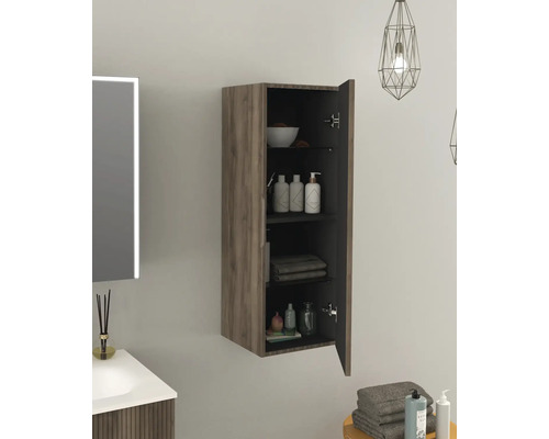 Jungborn QUATTRO/SEDICI hoge kast, BxHxD 35 x 100 x 35 cm, frontkleur: mat notenhout, 55718