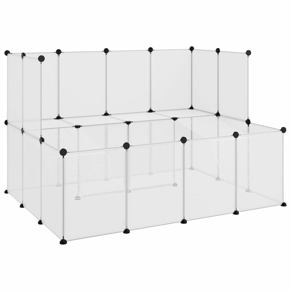 Cage pour petits animaux transparent 143x107x93 cm pp et acier