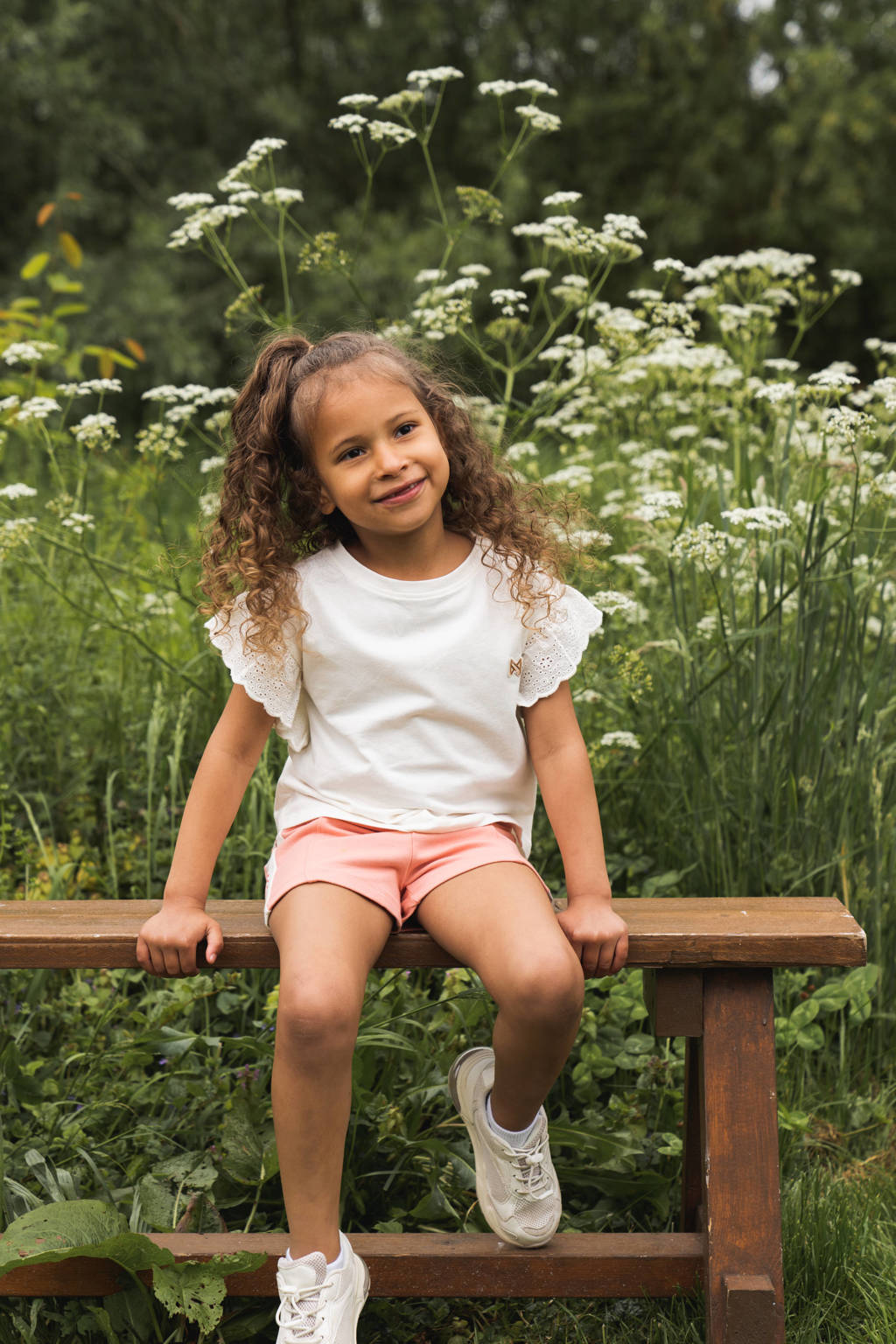 Koko Noko sweatshort zachtgroen/zachtoranje - set van 2