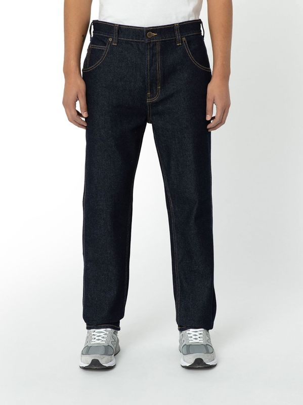Dickies - Houston Denim Rinsed - Broek - Marine blauw