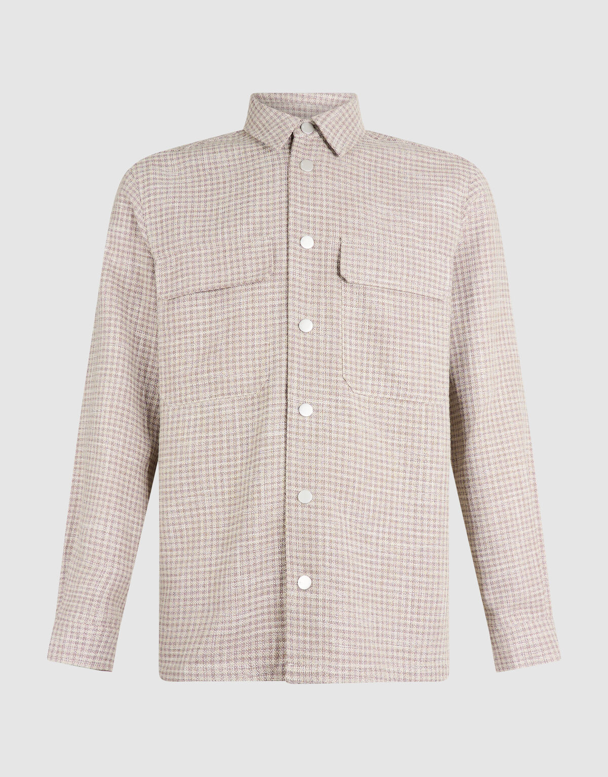 Melange Check Overshirt Zand