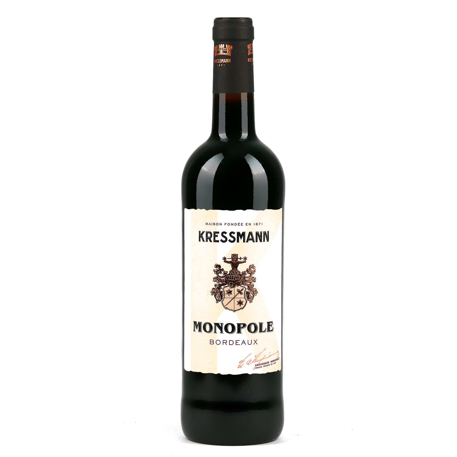 Bordeaux vin Rouge AOC Monopole Kressmann