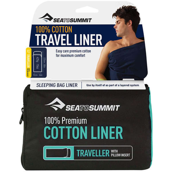 Drap sac de couchage SEA TO SUMMIT DRAP DE SAC COTON TRAVELLER SEA FOAM