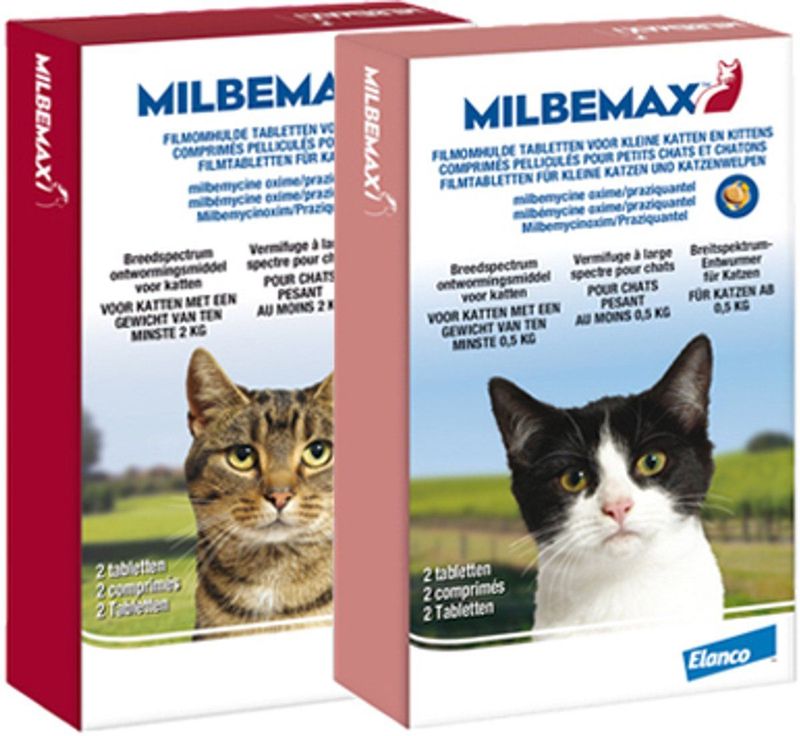Milbemax - Wormenkuur - 4 Tabletten - Voor Kleine Kat