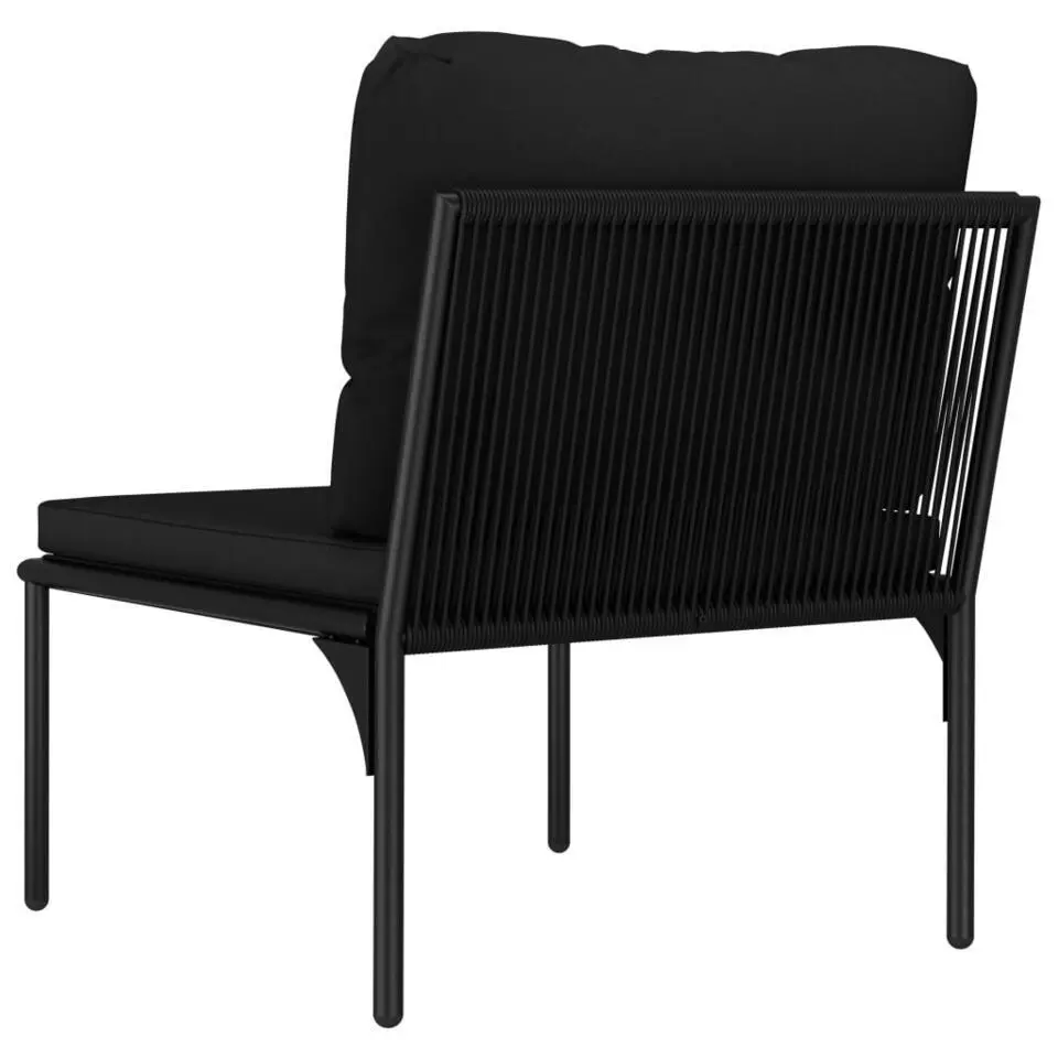 vidaXL - Loungeset - Zwart - PVC
