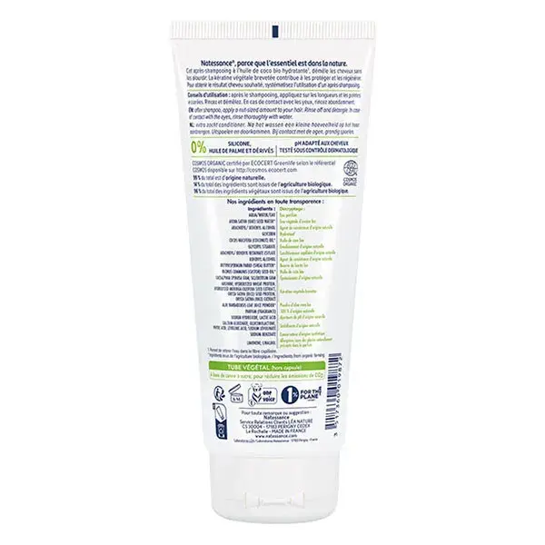 Condicionador extra suave Natessance com coco orgânico e queratina vegetal 200ml