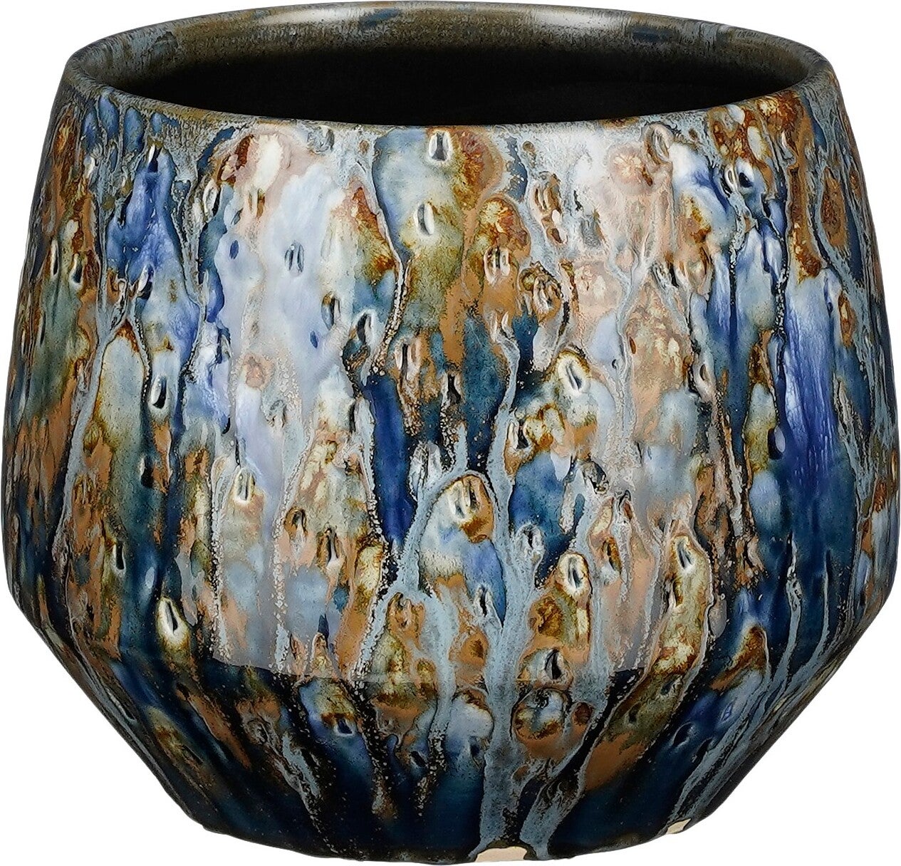 Mica Decorations bloempot Harris blauw D 16,5 H 14 cm