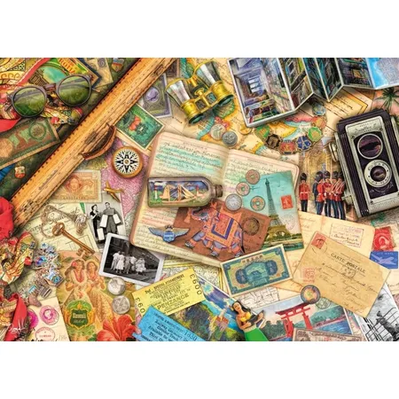 Schmidt Spiele Puzzle - Aufgetischt: Reise-Erinnerungen, 1000 Teile