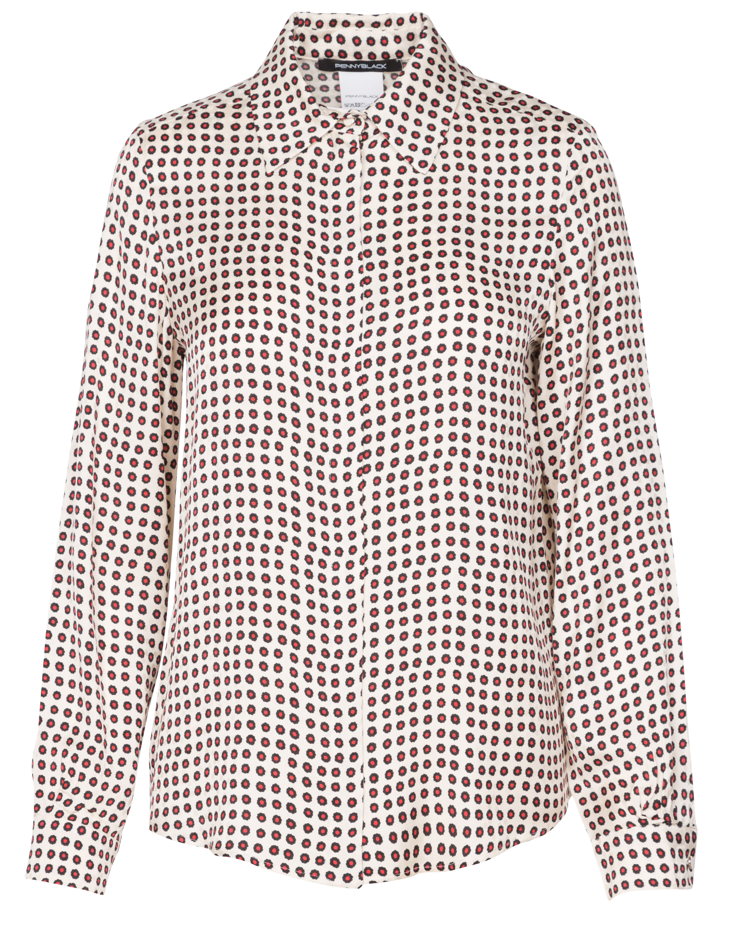 Chemise col classique imprimée | Rouge