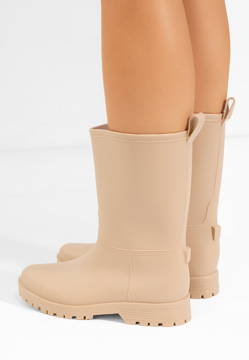 Bottes en caoutchouc beige Niviera