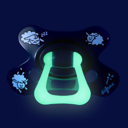 Difrax Fopspeen dental 18+ glow in the dark 1st