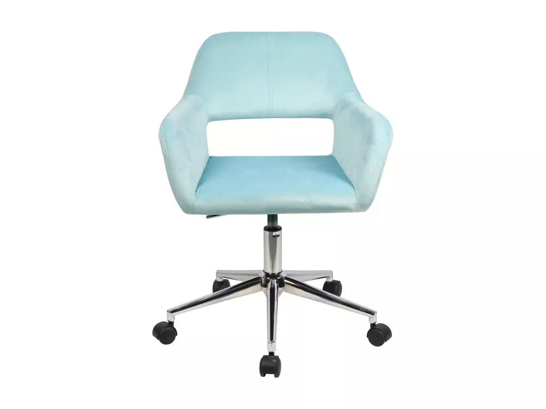 Chaise pivotante JILL réglable en hauteur avec accoudoirs et roulettes