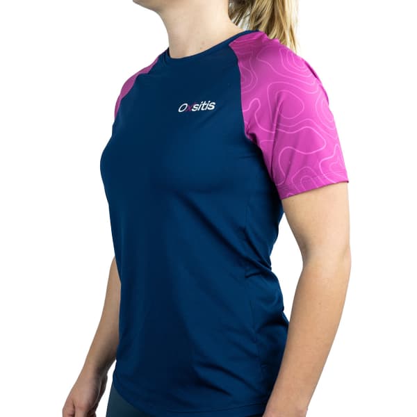 T-shirt running OXSITIS ORIGIN TEE W NOIR/ROSE