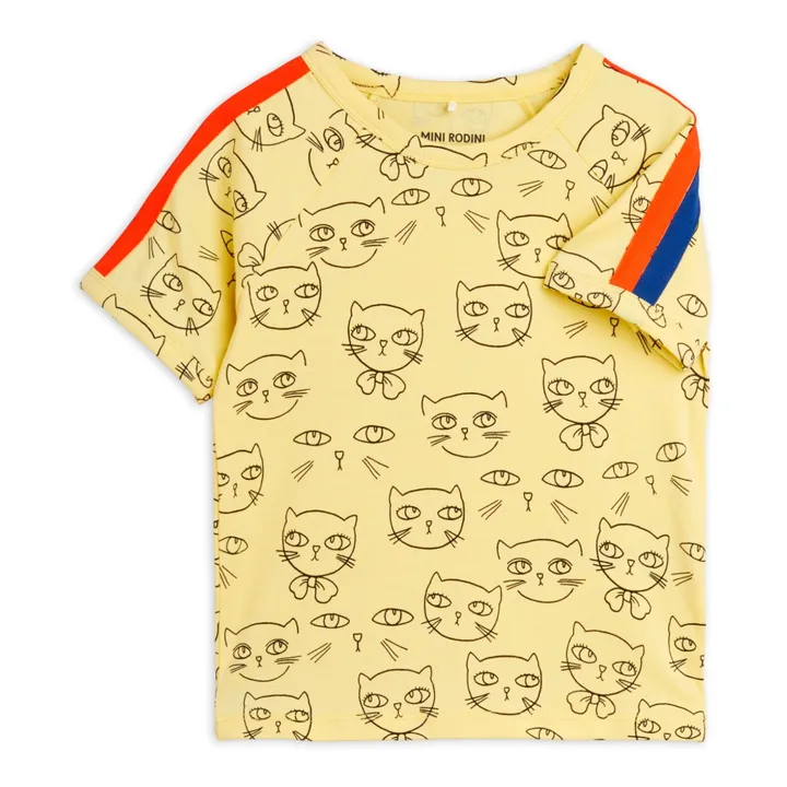 Mini Rodini T-Shirt Cathlete Coton Bio | Jaune