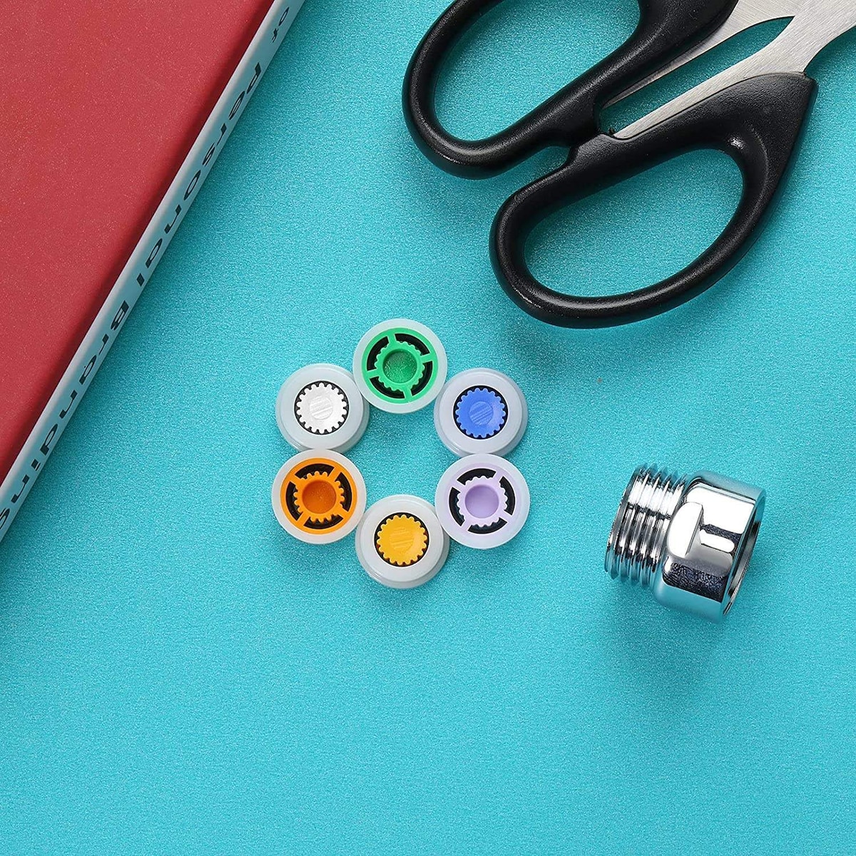 Sparedusj-sett for dusjhode, 6-pakning med adapter