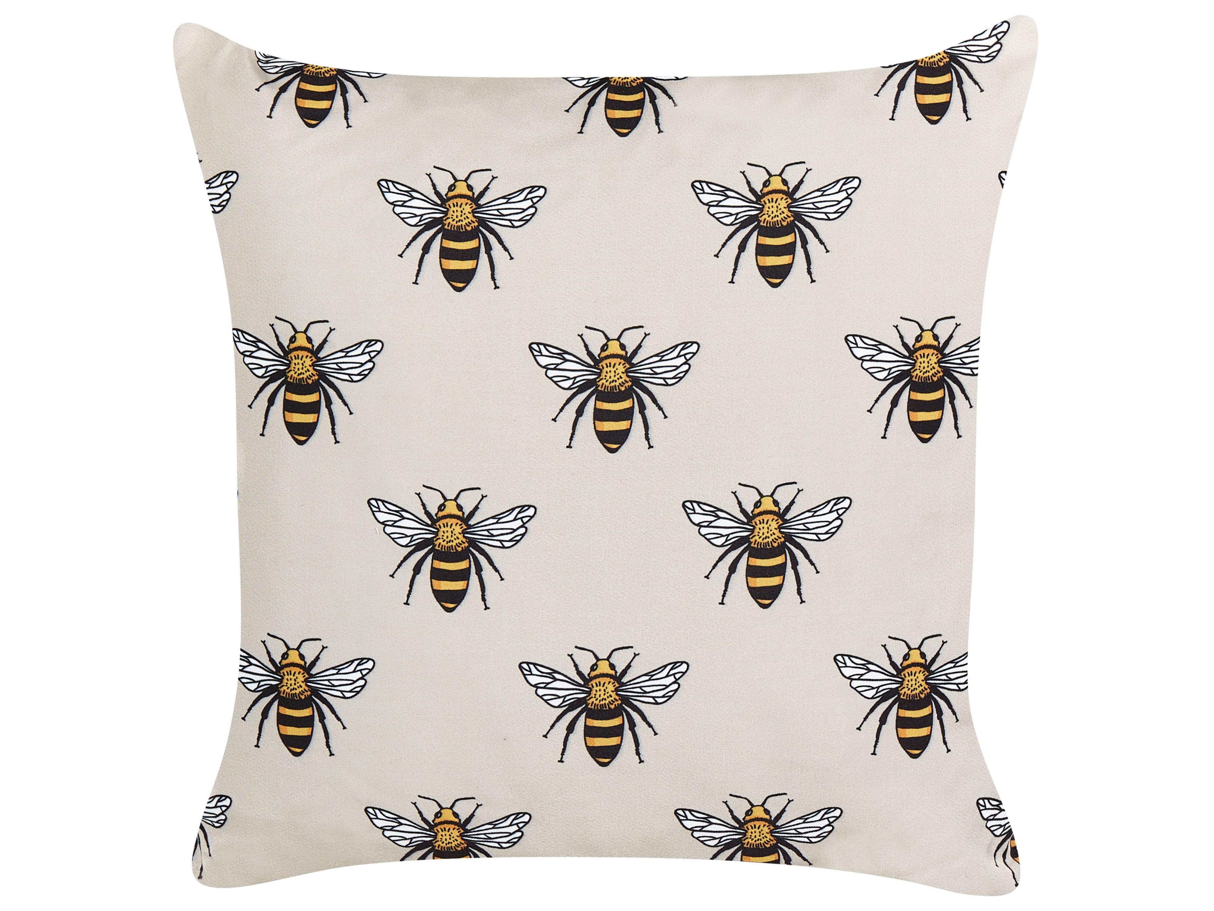Set van 2 tuinkussens CANNETO dierenprint 45 x 45 cm Beige