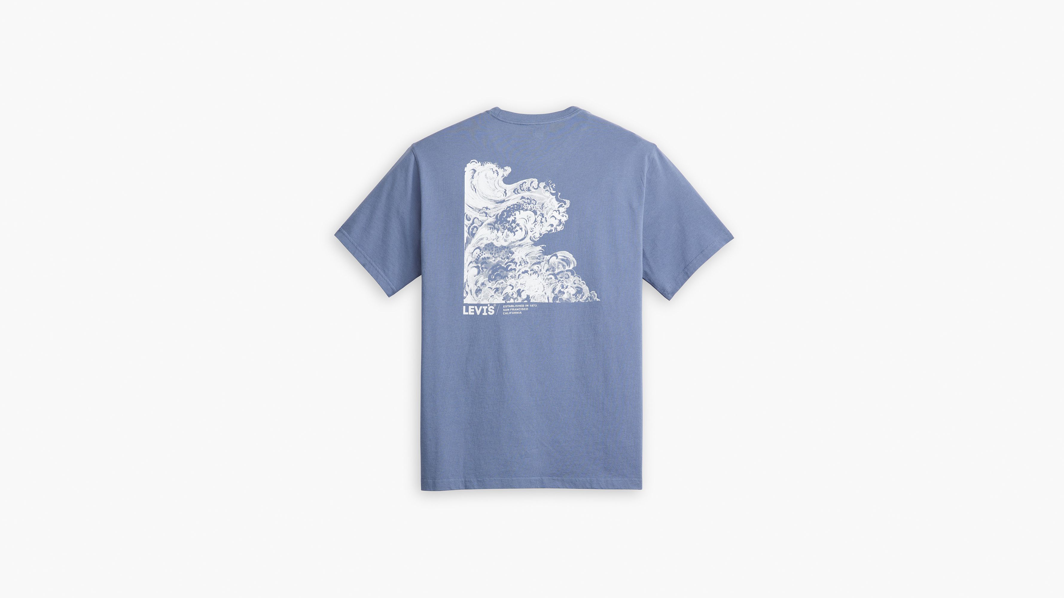 T-shirt graphique Relaxed - Wave Aop Hl Logo Vintage Indigo X - Bleu