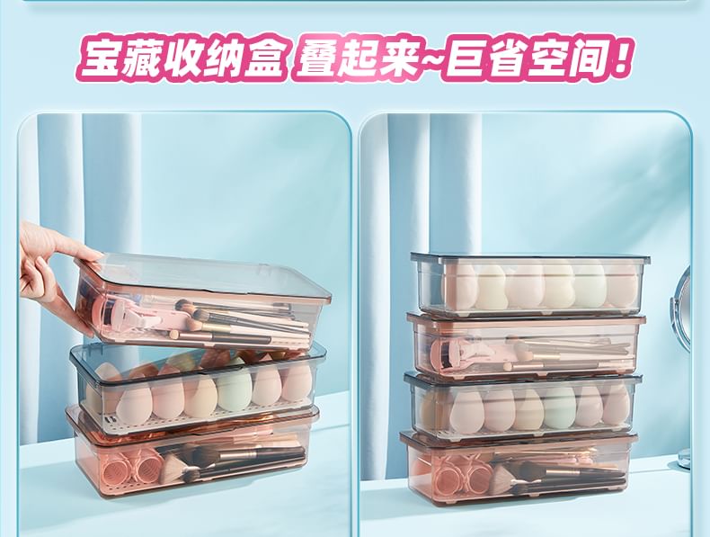 Puremantis - Transparante plastic make-up opbergdoos