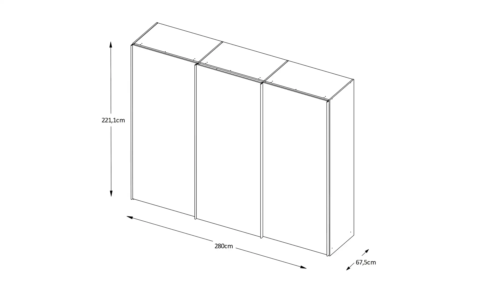 Schwebetürenschrank Duett