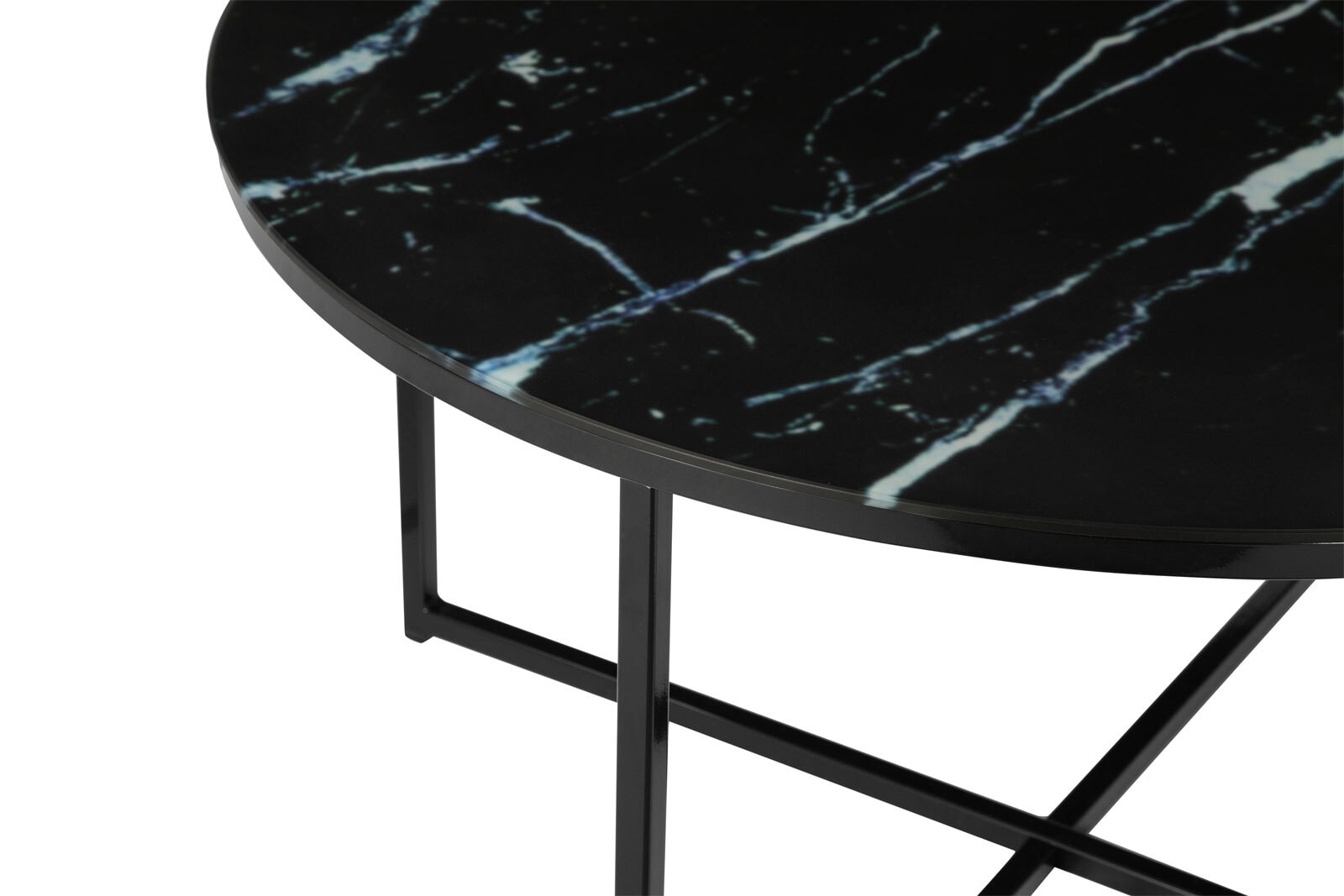Couchtisch 80 x 80 cm rund schwarz