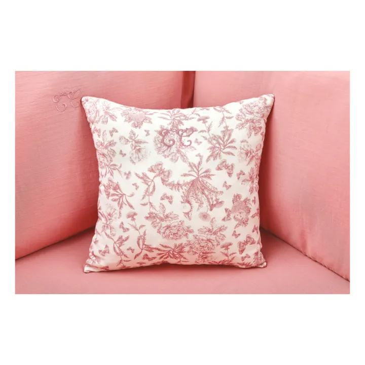 Tartine et Chocolat Coussin Toile de Jouy | Rose pêche