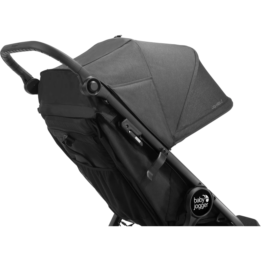 baby jogger Kombi-Kinderwagen City Elite 2 Opulent Black inklusive Babywanne, Sicherheitsbügel und Wetterschutz