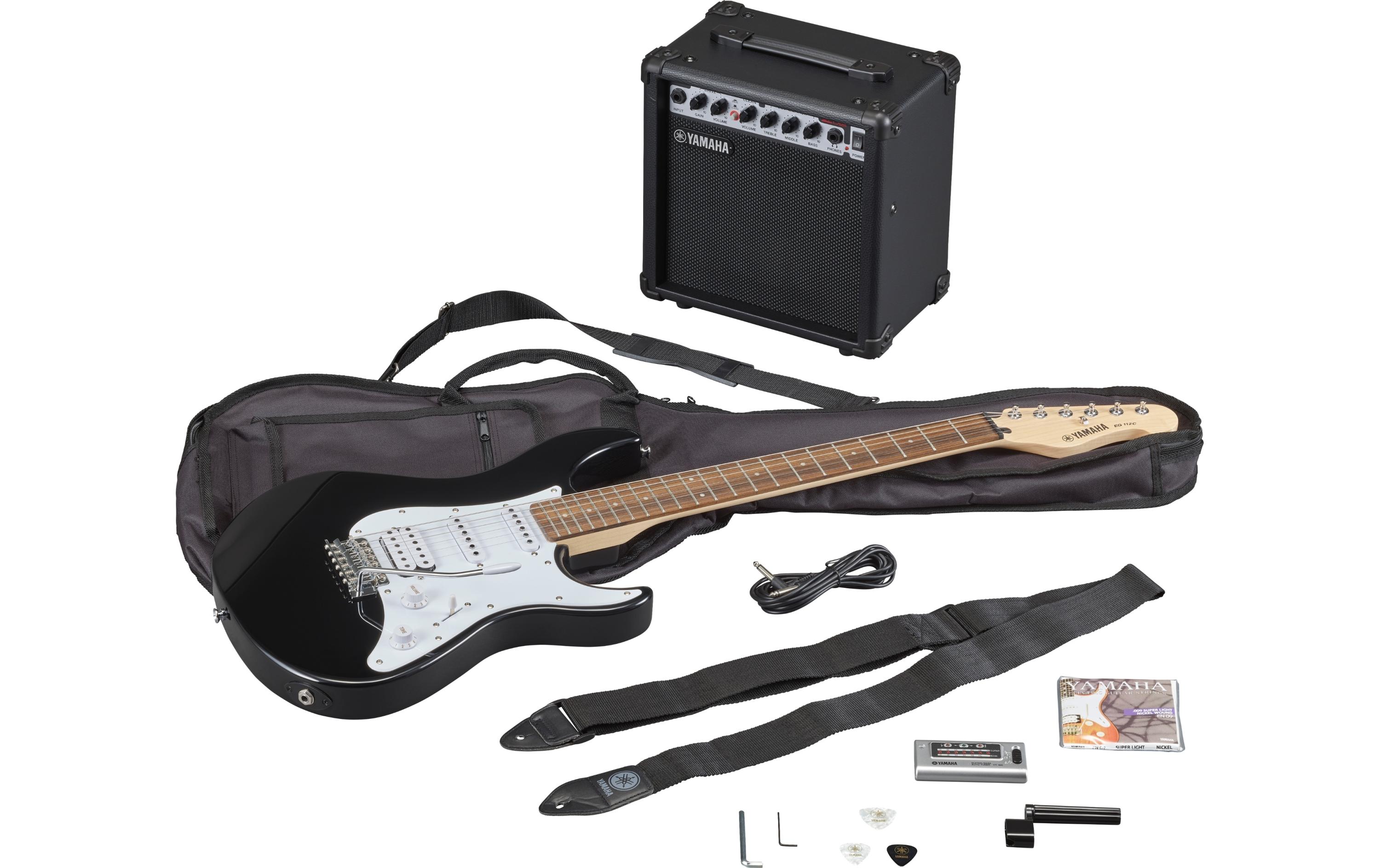 E-Gitarre EG112GPII – Schwarz<br>E-Gitarrenset mit Verstärker und Zubehör für Anfänger